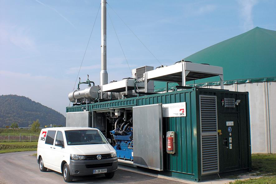 Biogas-BHKW im Container